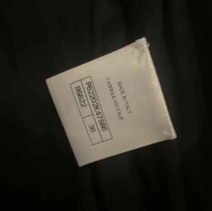 CHANEL 19B Black Alpaca CC Zipper Bomber Jacket Coat FR 36