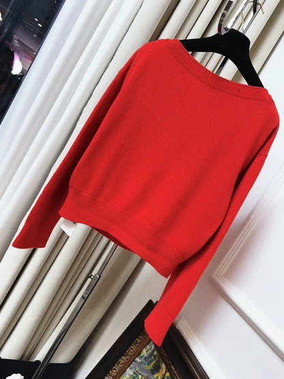 Chanel 21S red sweater