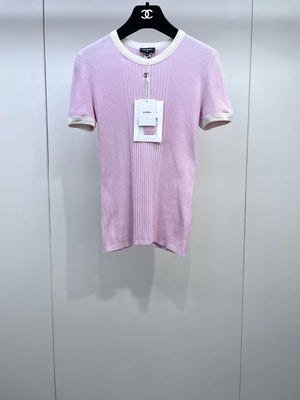 Chanel 25M pink knit top