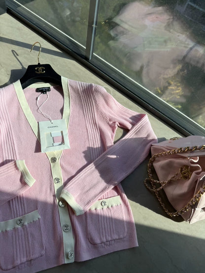 Chanel 25M coco beach pink cardigan