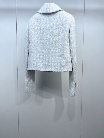 Chanel 25K white tweed jacket