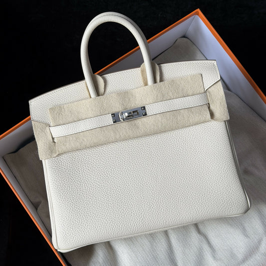 Hermès Birkin 25 Craie Togo Leather with Palladium Hardware