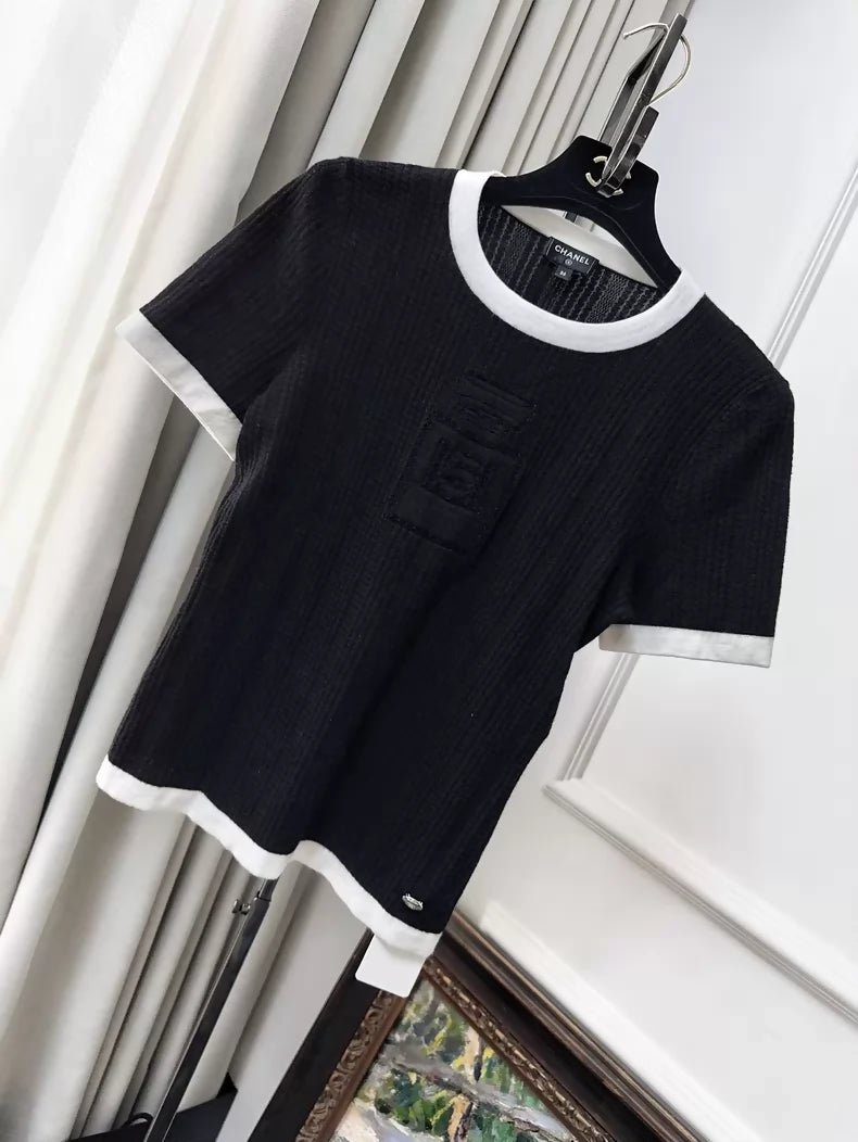 Chanel 24C black t-shirt top