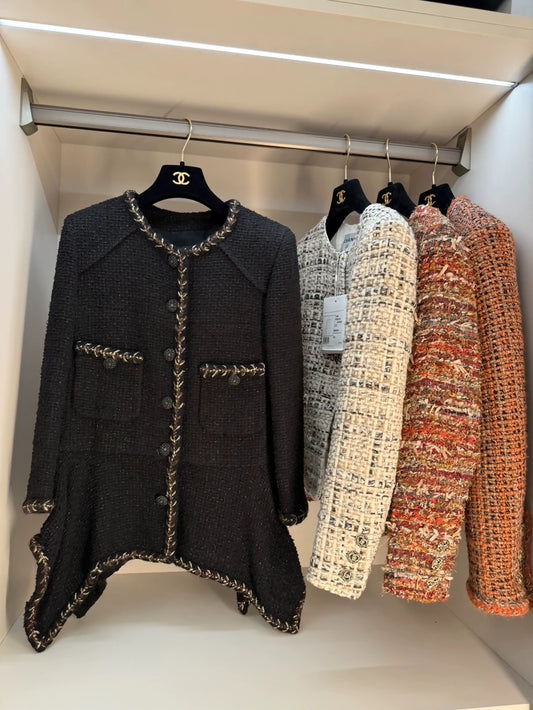 Chanel 2018 black tweed jacket
