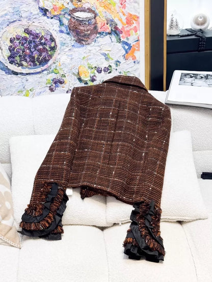 Chanel 24A brown tweed jacket and matching pants