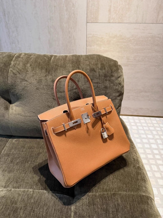 Hermes Birkin 30 gold Epsom leather palladium hardware