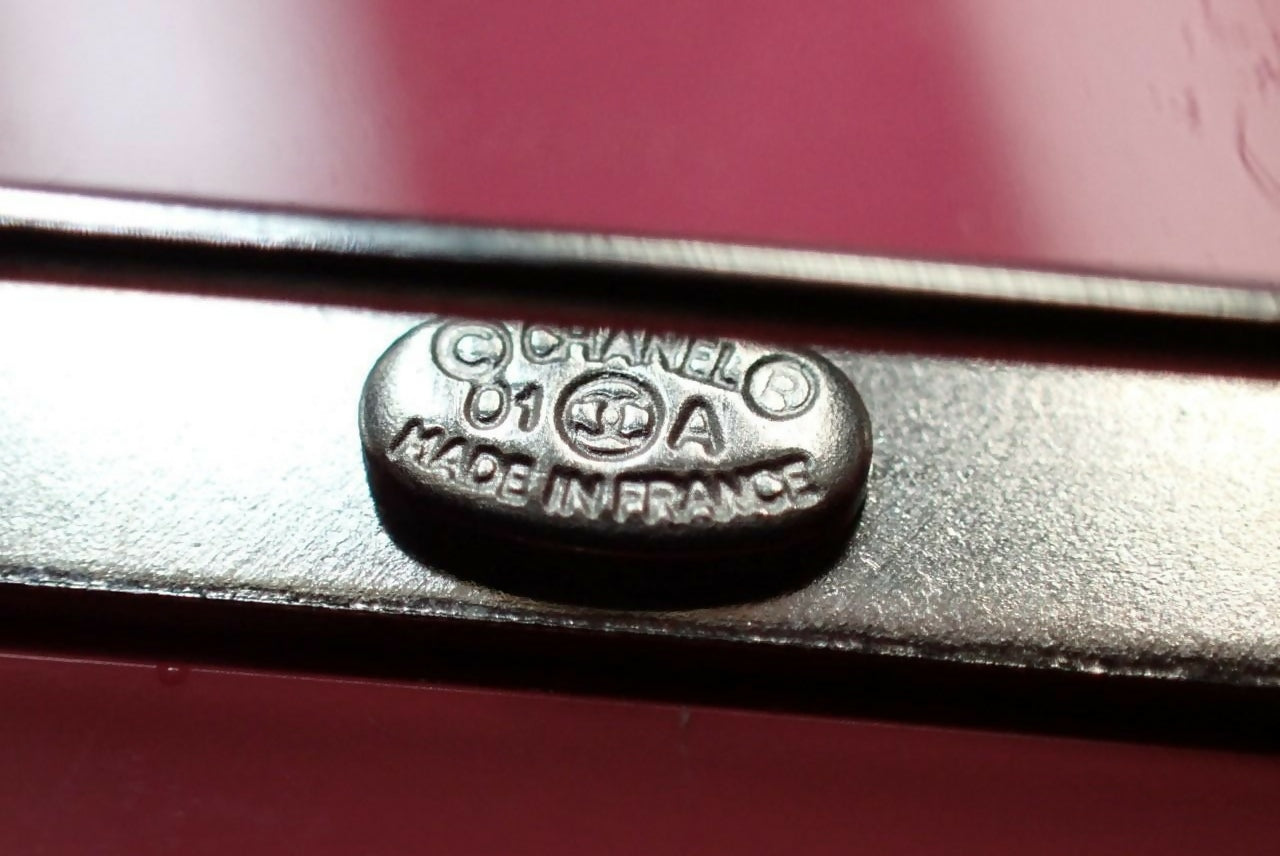 Chanel Vintage 01A Resin Peach Pink Deer CC Logo Brooch