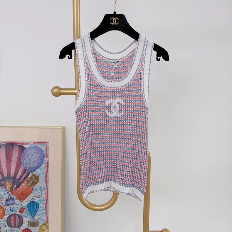 Chanel Double C Knit Sleeveless Top