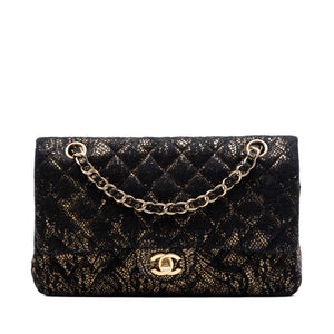 Chanel Medium Quilted Lace Chevre and Lace Classic Double Flap