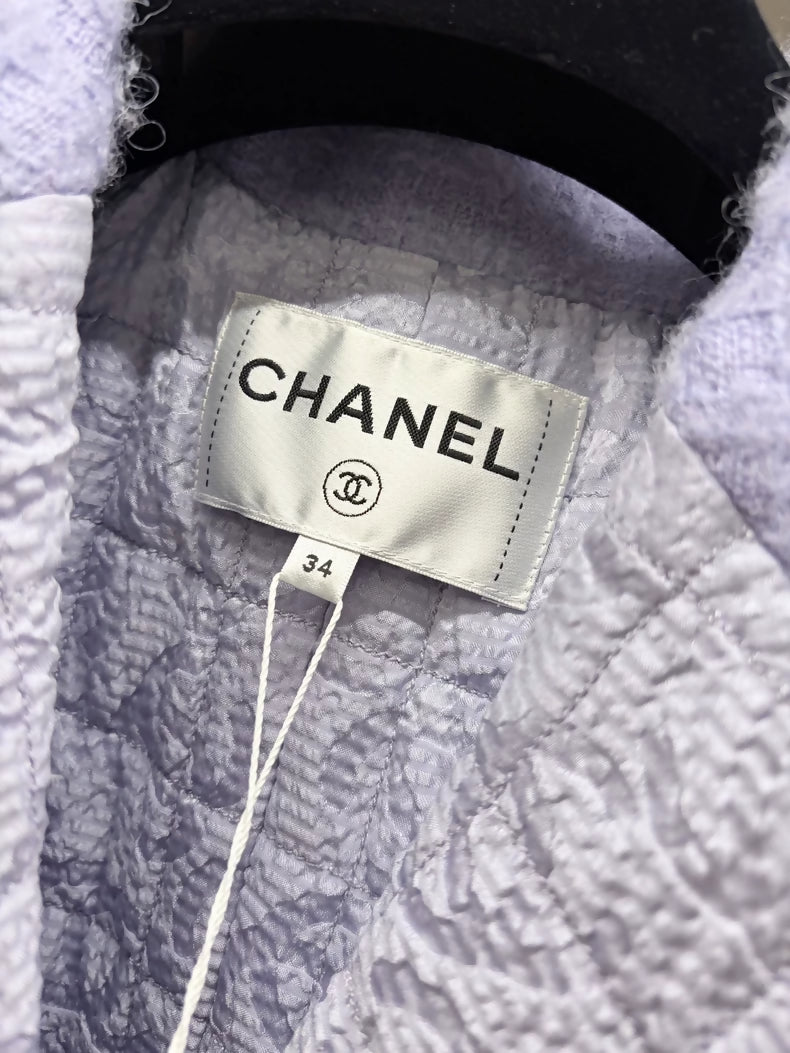 Chanel 21K purple tweed suite