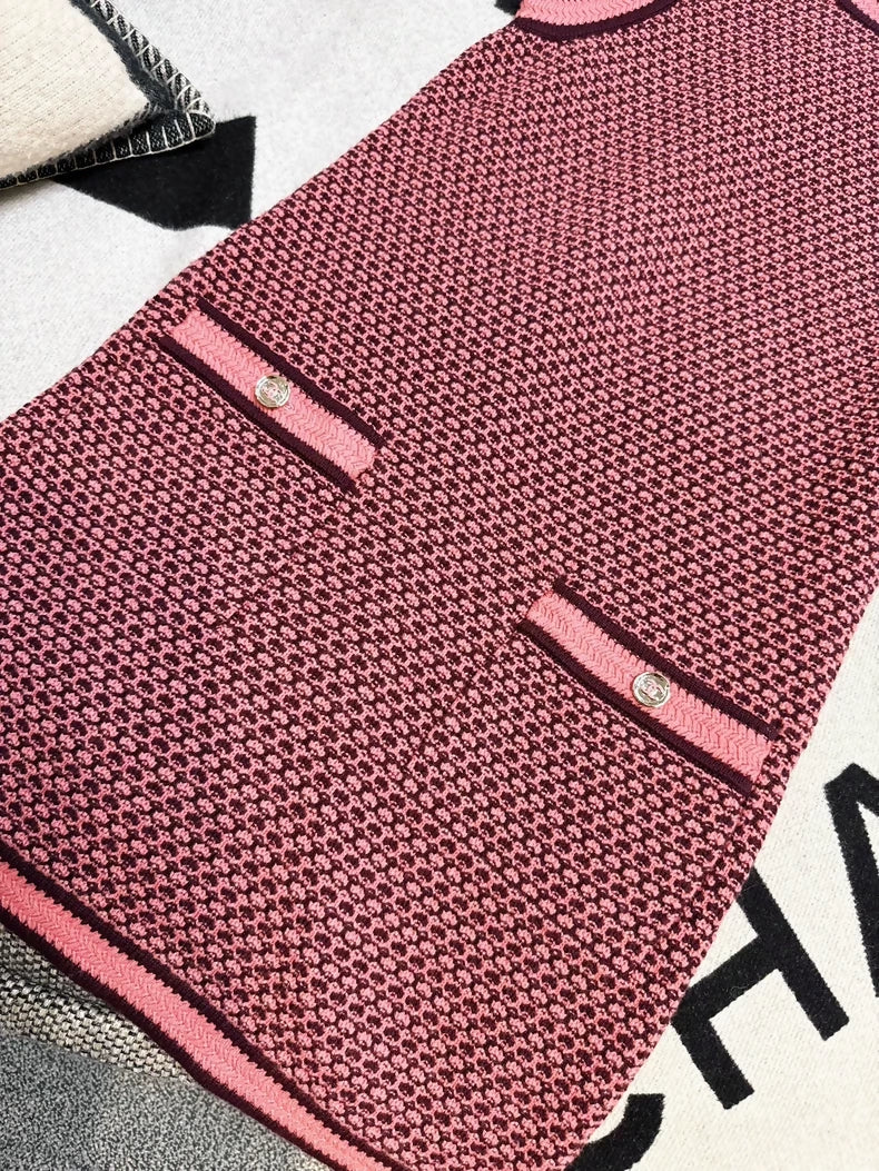 Chanel 23A black and pink dress