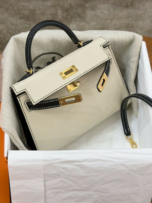 Hermès Mini Kelly II Tricolor "Panda" Epsom Leather with Hardware K Stamp