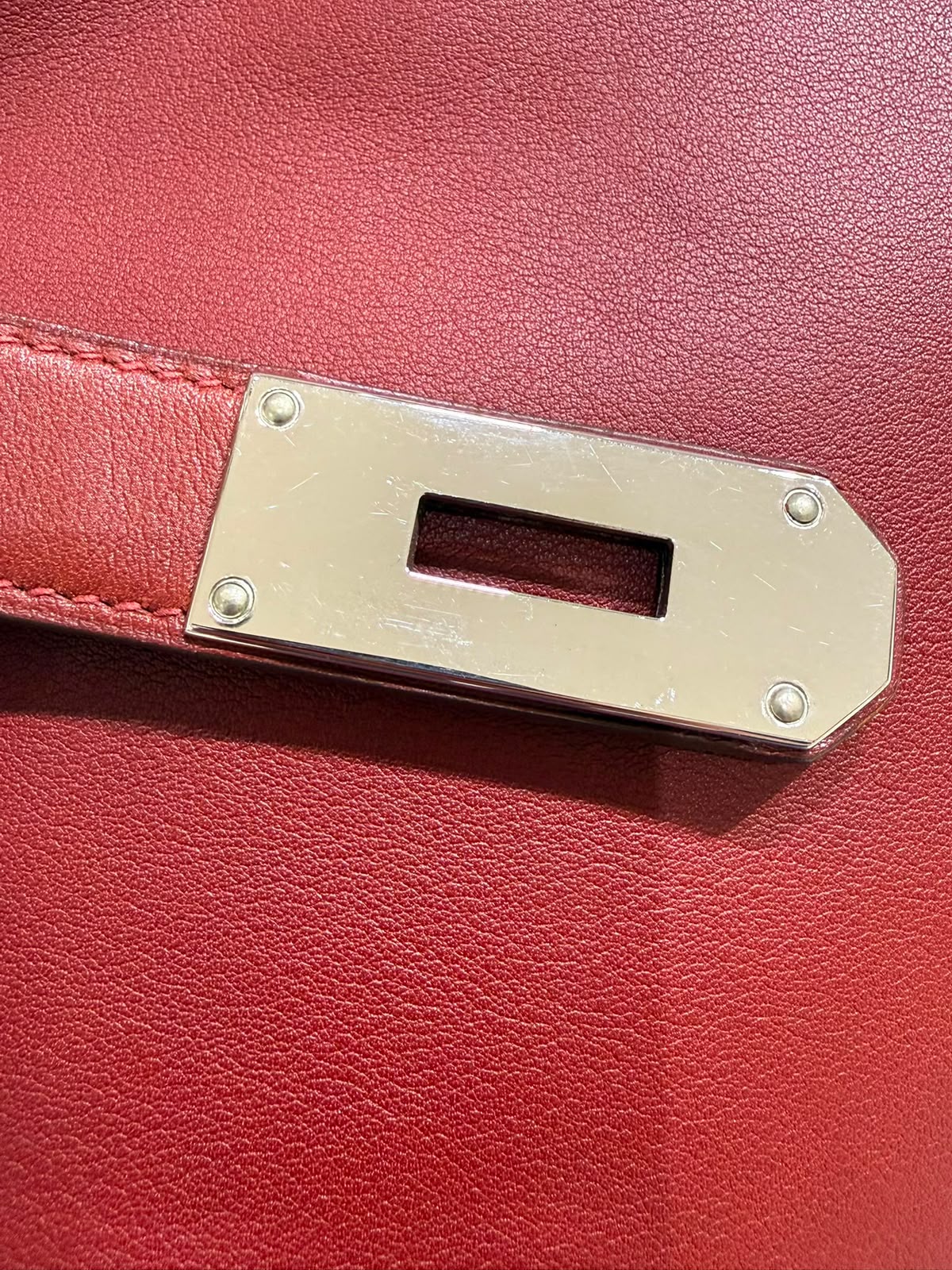 Rare* Hermes Kelly Relax 50cm Rouge H sikkim ck leather palladium hardware