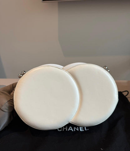 Rare CHANEL Plexiglass Brasserie Gabrielle Plates Minaudiere White