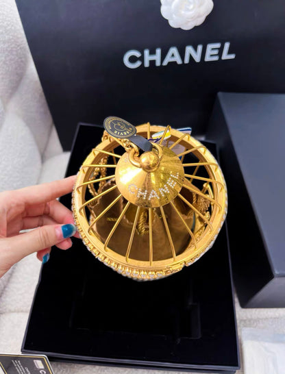 Chanel Minaudière Love Bird Cage Aged Gold Hardware