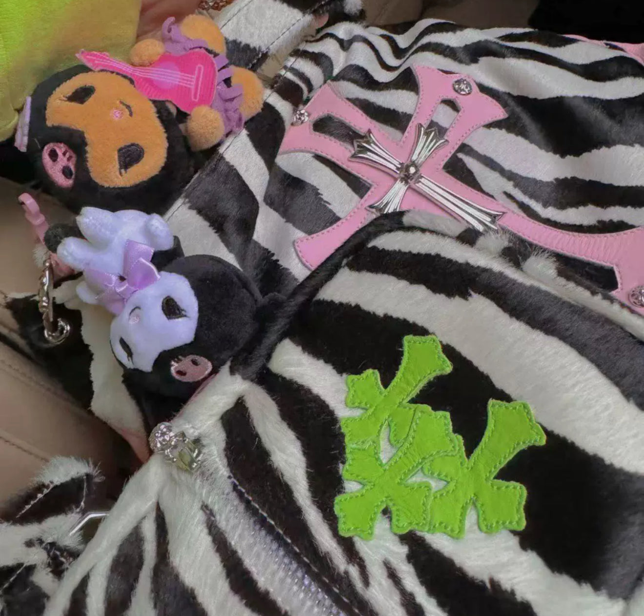 Chrome Hearts Cross patch pony shoulder bag TAKA MINI