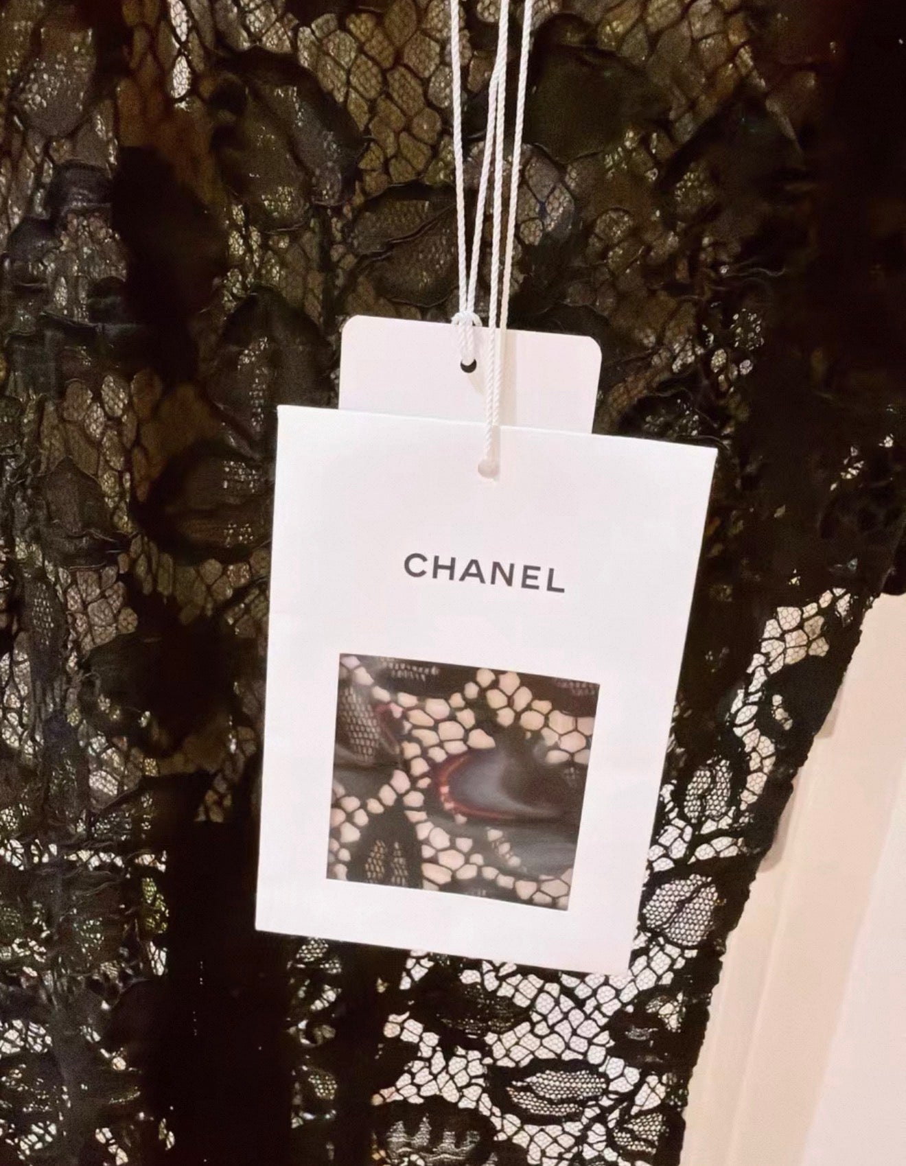 Chanel 23A Black Lace Cover-Up Dress