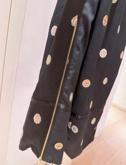 Chanel 21A black wide leg pant