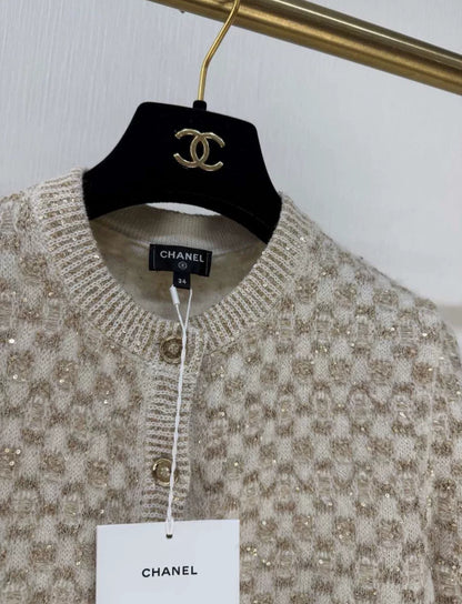 Chanel 23B ecru cardigan