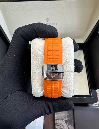 Patek Philippe 5968A Aquanaut Chronograph Orange Strap Mens Watch