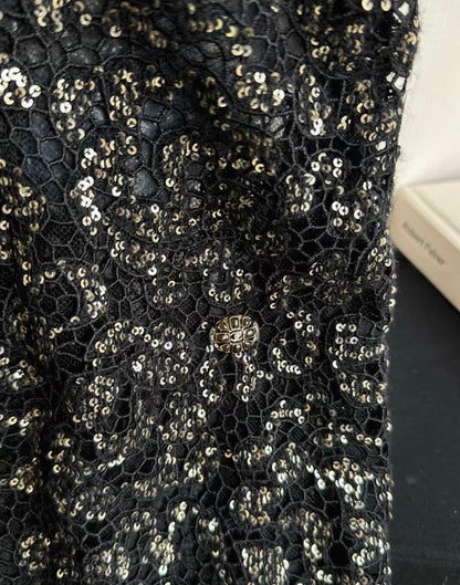 Chanel 19A black & gold dress