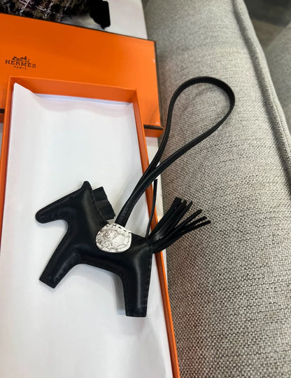 Hermès Rodeo Charm Noir Swift Touch Himalyan