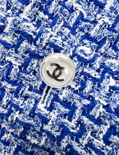 Chanel 23P Blue Tweed Jumpsuit