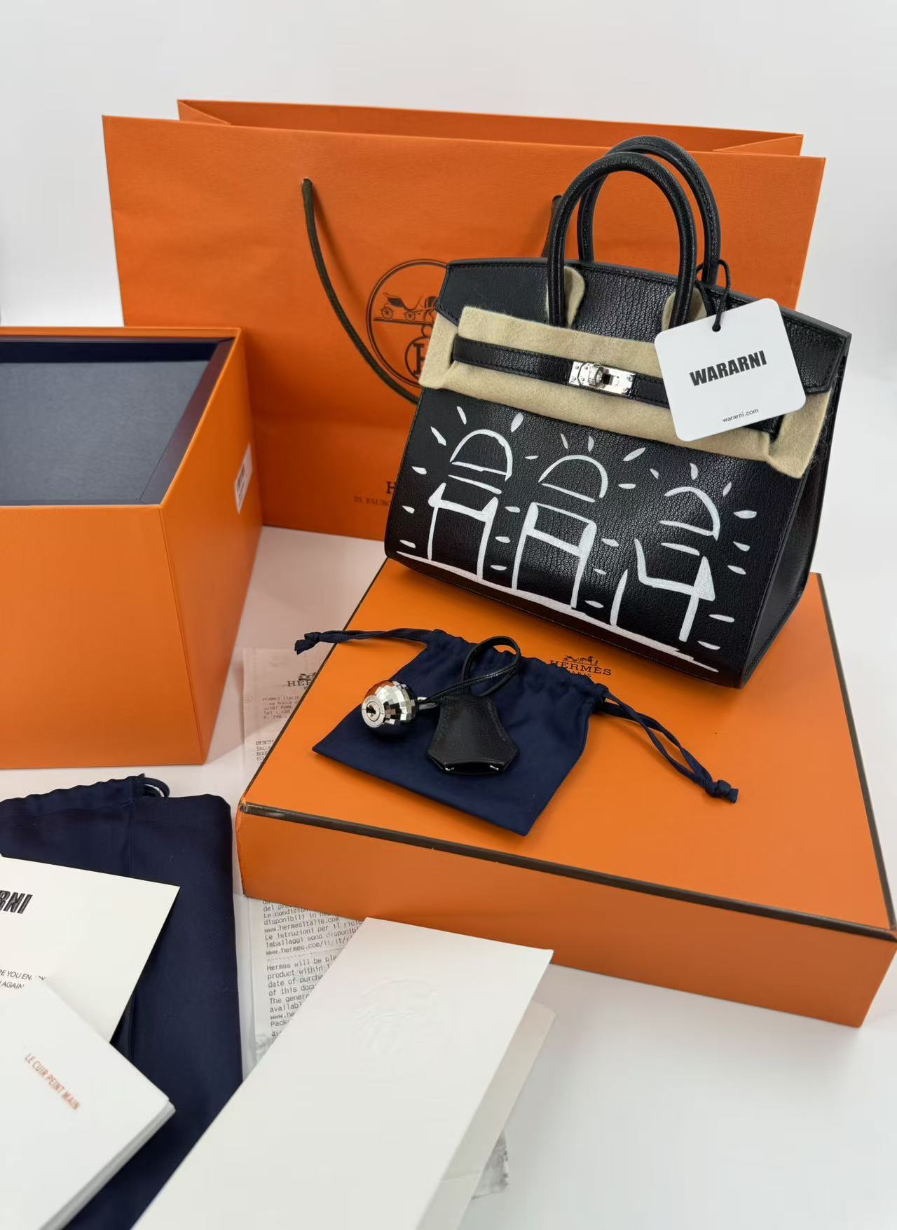 Hermès Birkin 20 Faubourg Disco – Veau Box Noir, Palladium Hardware