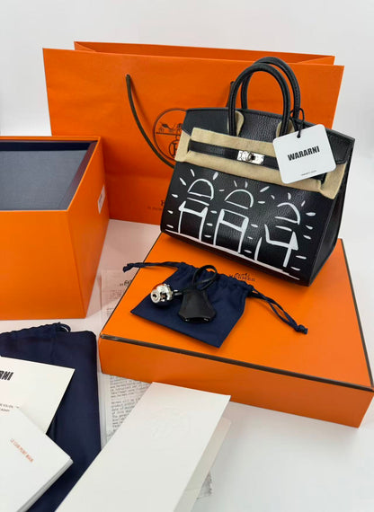 Hermès Birkin 20 Faubourg Disco – Veau Box Noir, Palladium Hardware