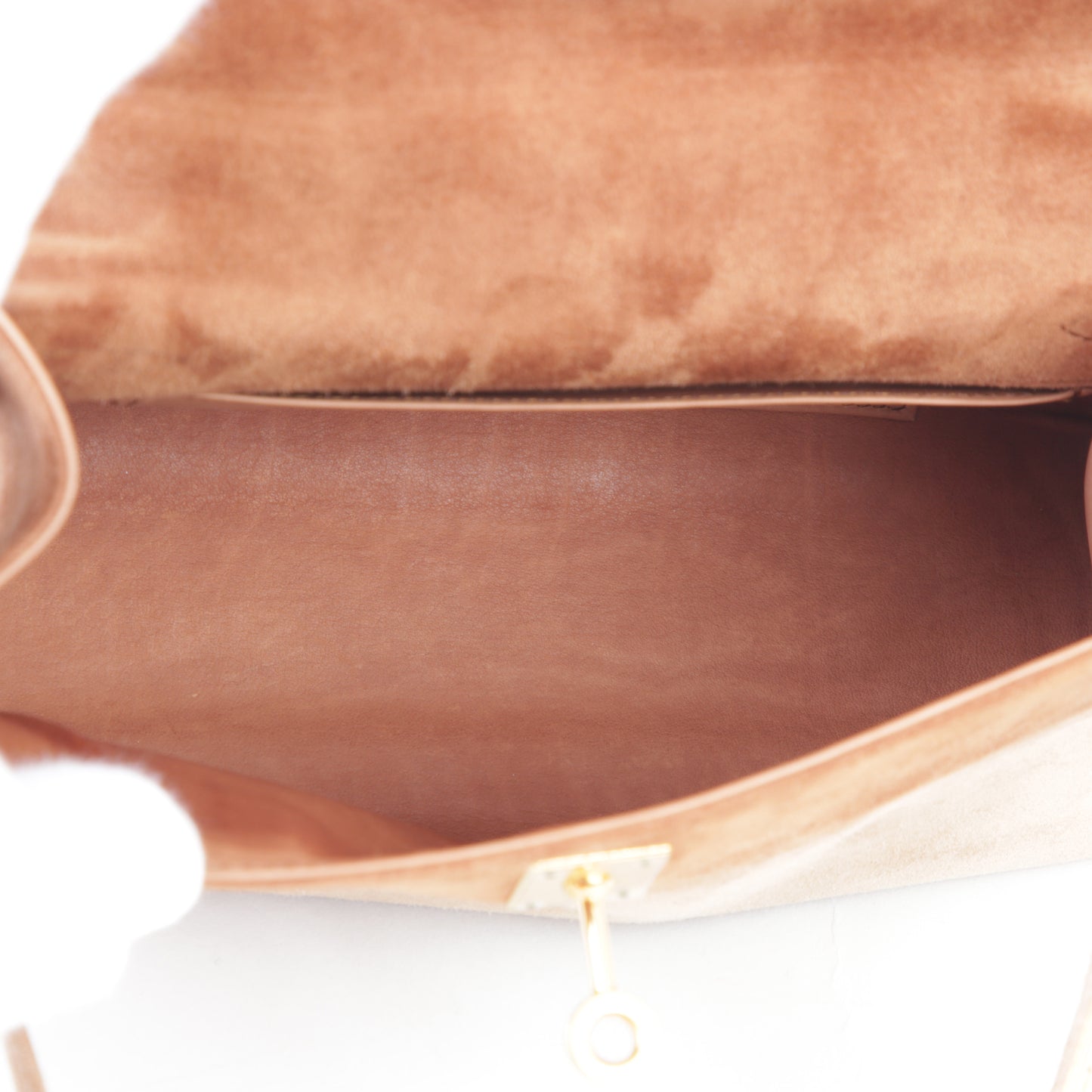 HERMÈS Kelly Pochette Doblis Suede Gold hardware Square