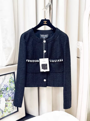 Chanel 23S black tweed jacket