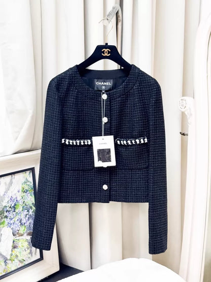 Chanel 23S black tweed jacket