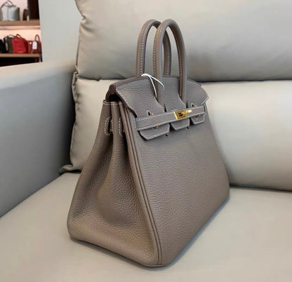 Hermes Birkin 25 Etoupe Togo Leather Gold Hardware