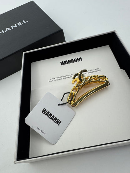 Chanel Vintage 98 Cc Logo Plated Hair Clip