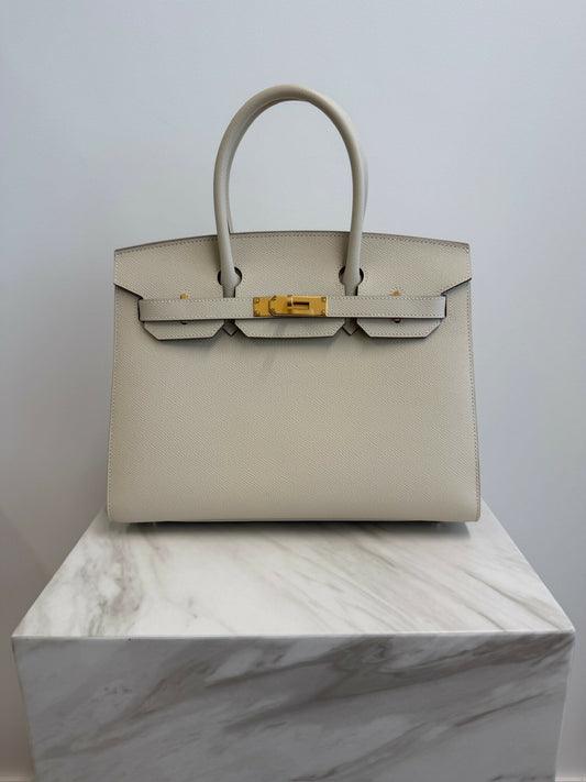 Hermès Birkin 30 Sellier Craie Epsom GHW B 2023