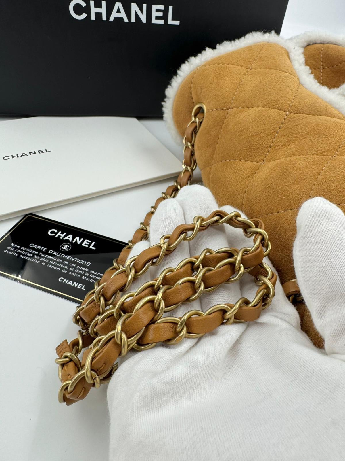 Chanel 2018 Shearling Coco Neige Flap Bag