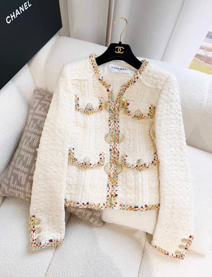 Chanel Ecru Tweed Jacket from 2016/2017 show in Cuba size 34