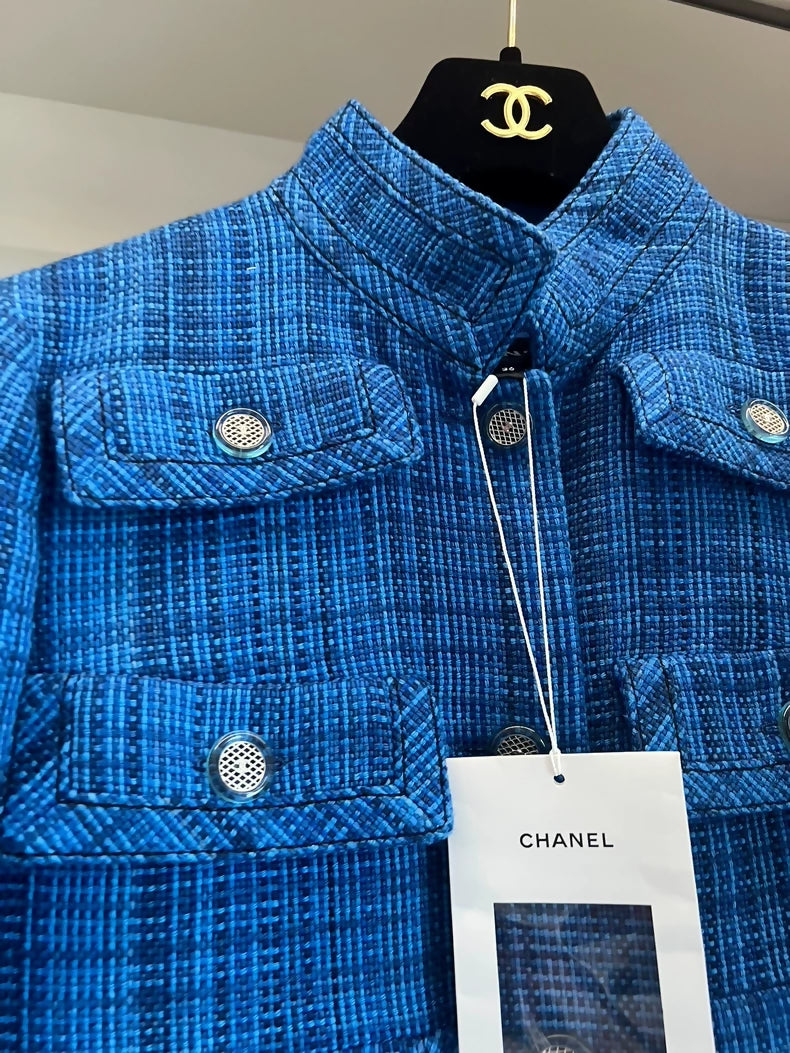 Chanel 20 blue tweed  jacket
