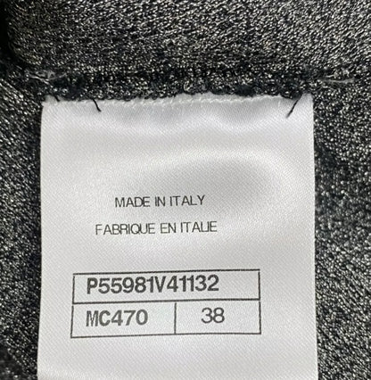 Chanel 17P Black 
Silver Iridescent Jersey Dress