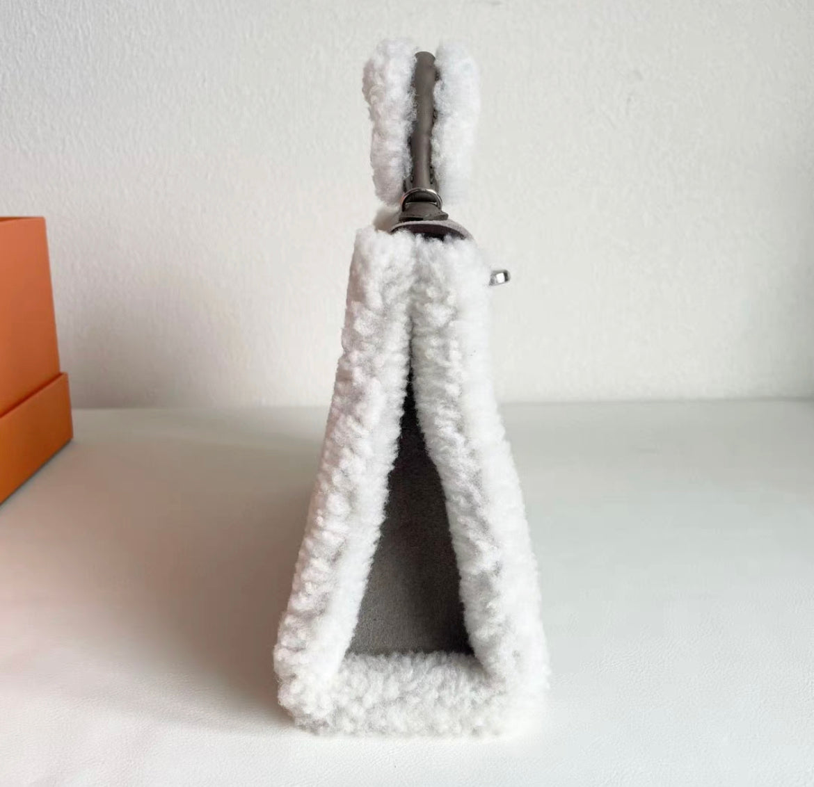 HERMES Veau Grizzly Mouton Shearling Swift Teddy Mini Kelly 20