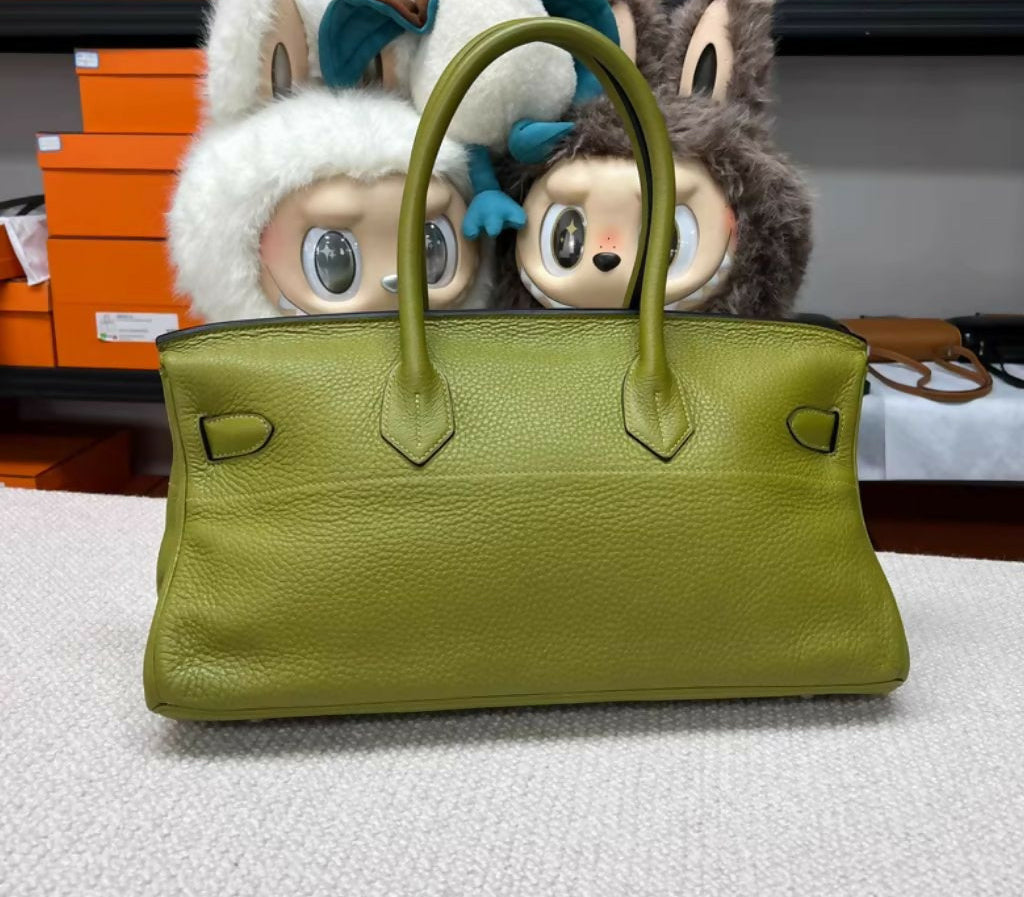 Hermes Birkin Shoulder Vert Chartruese Clemence Leather Palladium Hermes Birkin Shoulder Vert Chartruese Clemence Leather Palladium