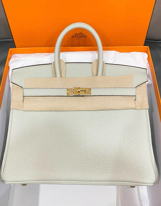 Hermès Birkin 25 Gris Neve Togo GHW