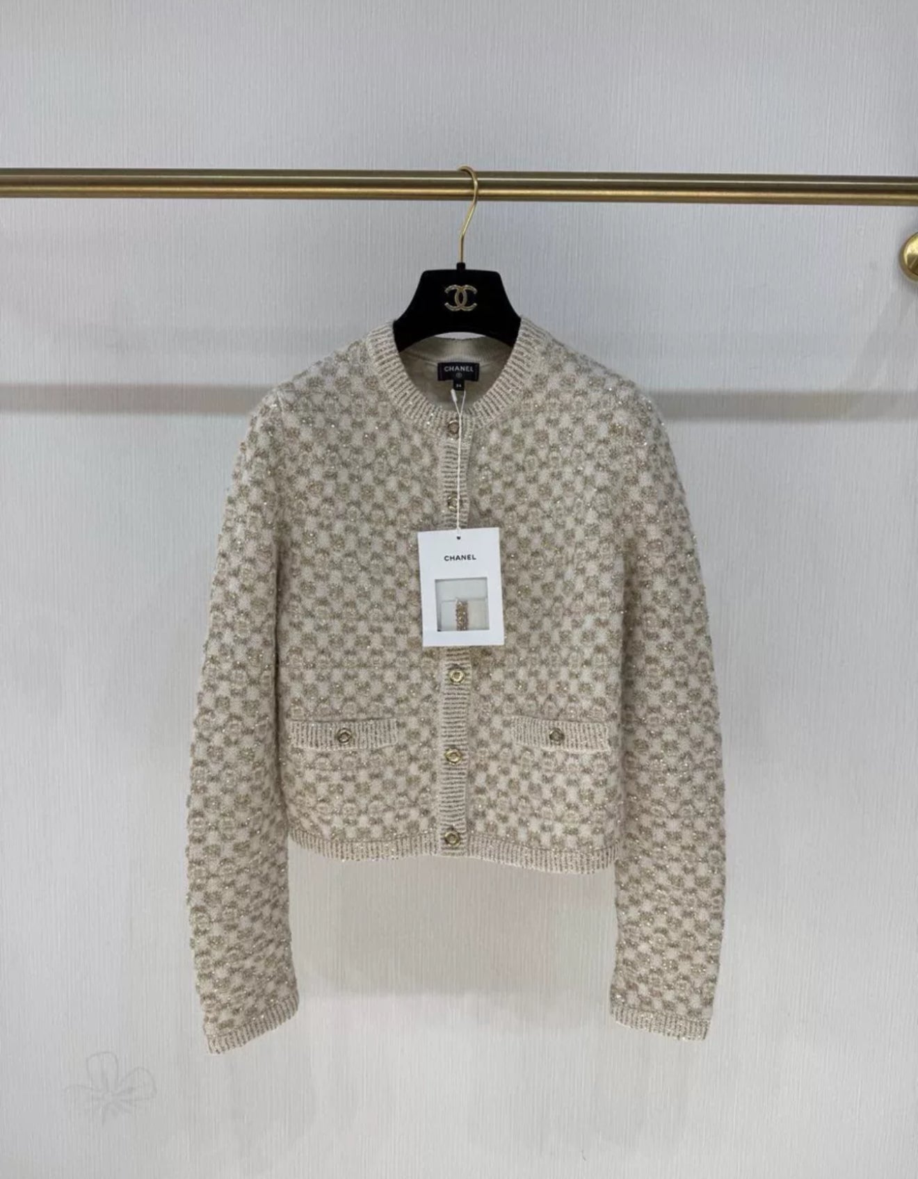 Chanel 23B ecru cardigan