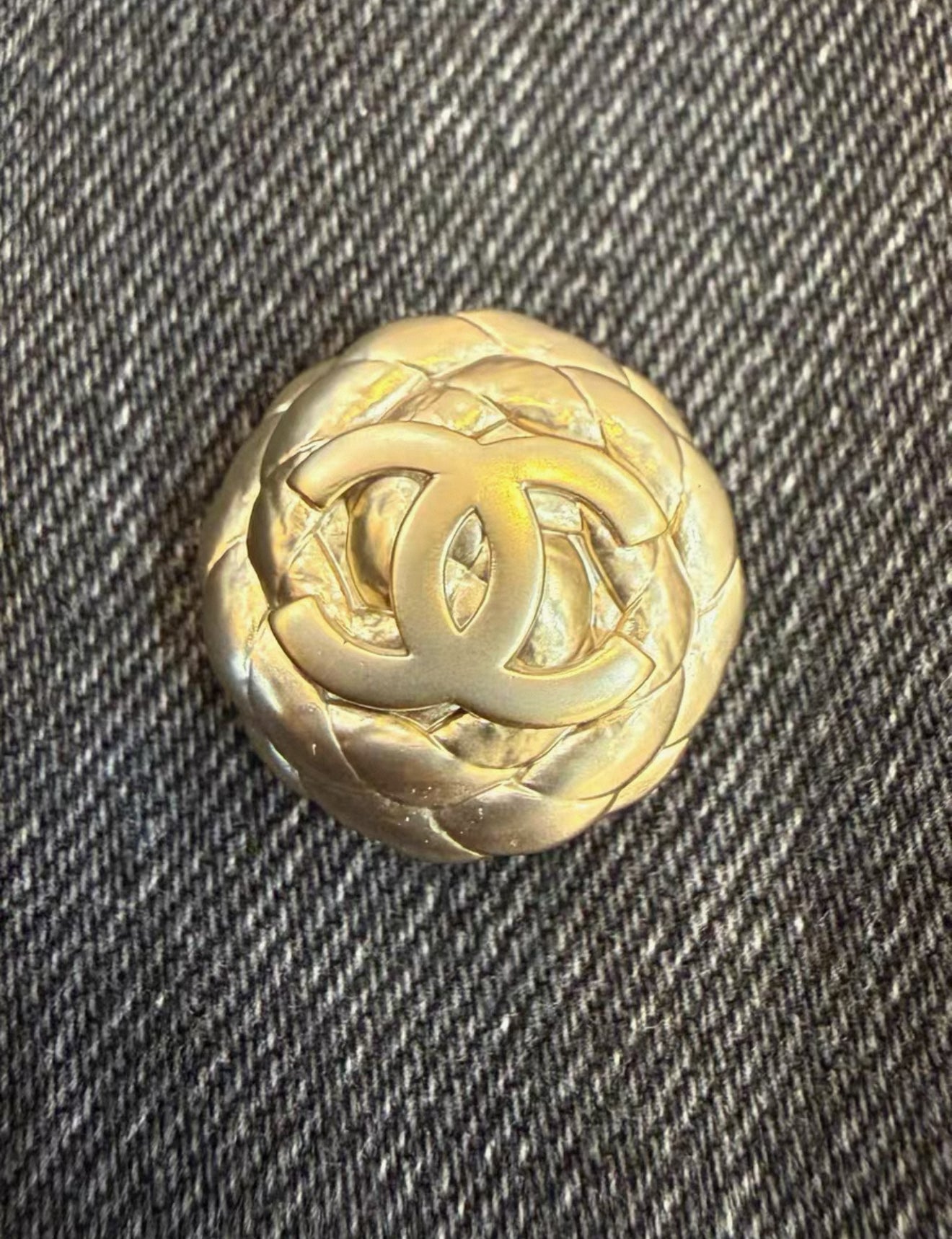 Chanel 19K Brown leather & denim trench coat