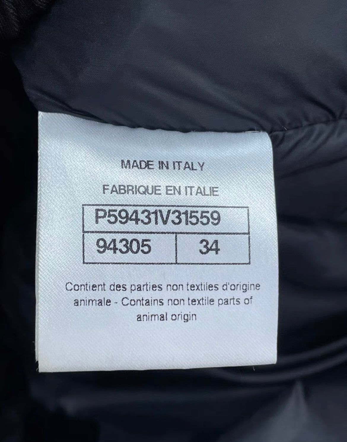 CHANEL 18B Coco Neige Puffer Long Coat Size 34