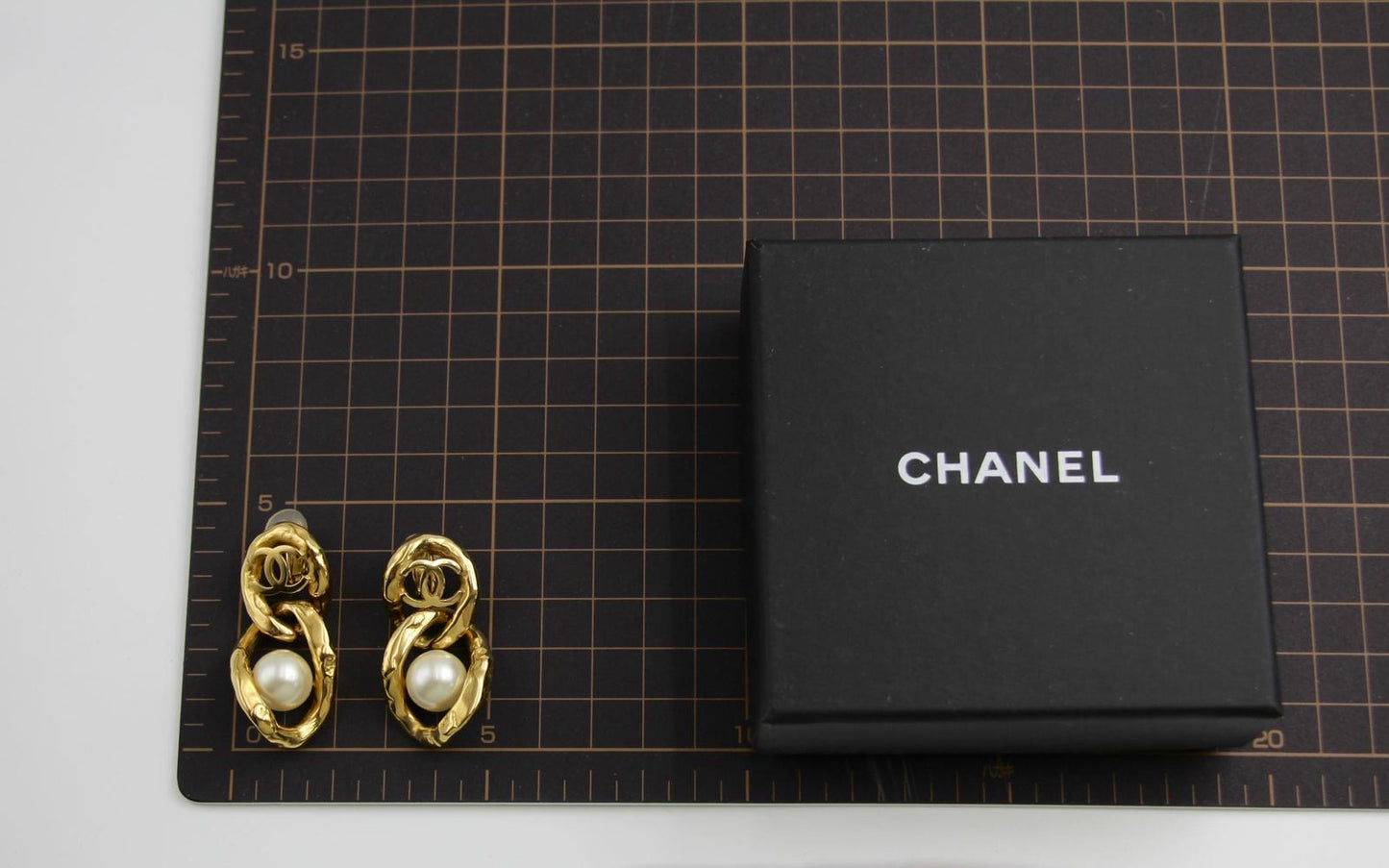 Chanel 2020 Imitation Pearl & Gold Plated Stud Earrings