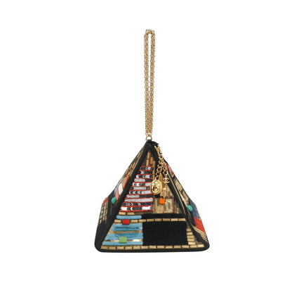 RARE CHANEL 2019 MÉTIERS D
ART PARIS-EGYPT RUNWAY PYRAMID EVENING BAG