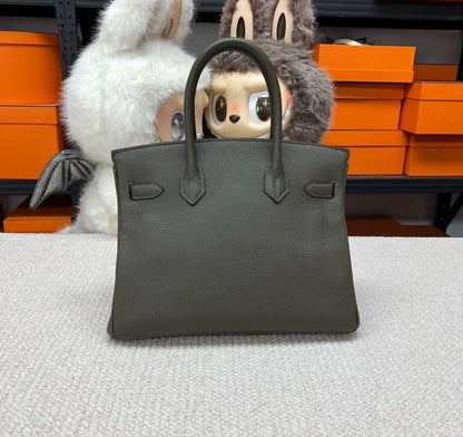 Hermes Birkin 30 F6 Eucalyptus Green Togo leather palladium hardware
