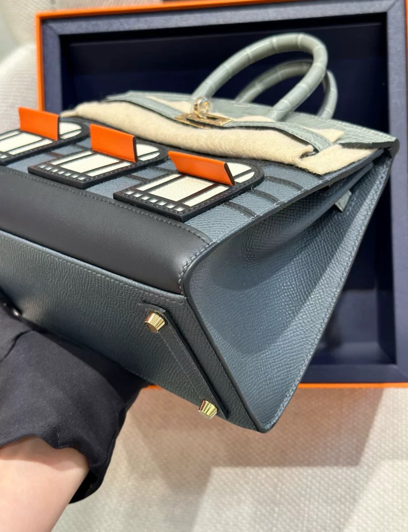 Hermes Birkin 20 Faubourg Rainy Days Gris Misty – Wararni.com