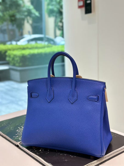 Hermes Birkin 25 Blue Royal Togo Leather Gold Hardware